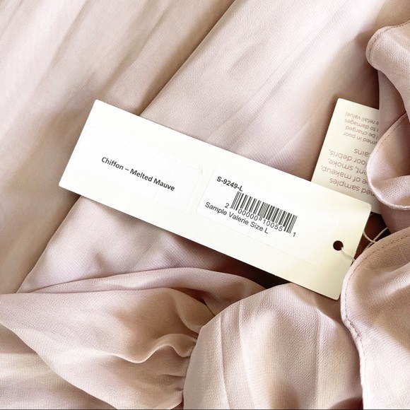 NWT Revelry Valerie Chiffon large MAUVE maxi dress - Picture 5 of 7